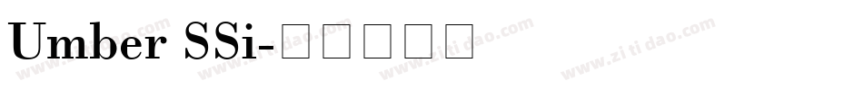 Umber SSi字体转换